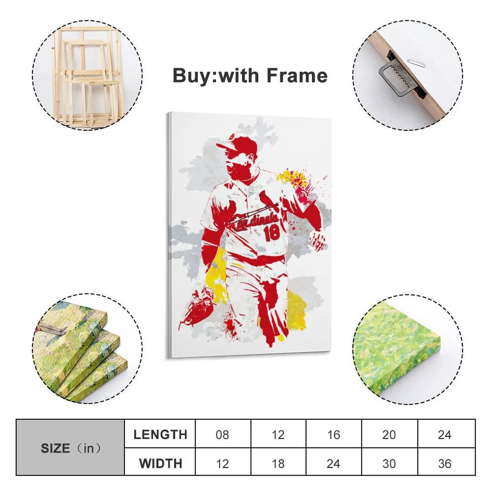 

Posters Decor Print 18 Carlos MartinezPainting Canvas Hang A Picture With Frame Vertical Modern Home for Living Room Wall Room