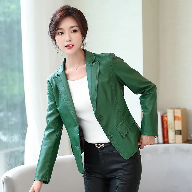 Роскошное кожаное замшевое пальто куртка весна осень женская тонкая верхняя