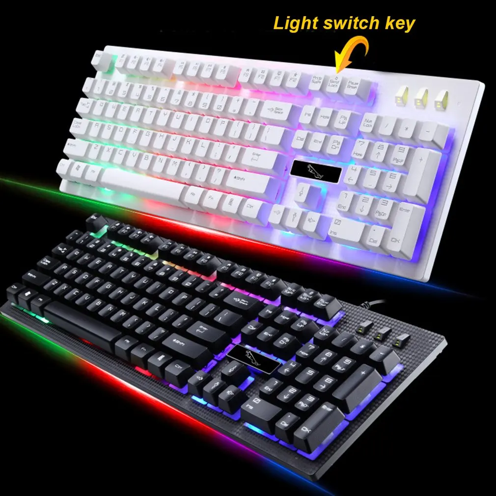 

G20 USB Wired Mechanical Keyboard Colorful Backlight Gaming Keyboard RGB for PC Computer Gamer Waterproof Desktop 104 Keys EDUP