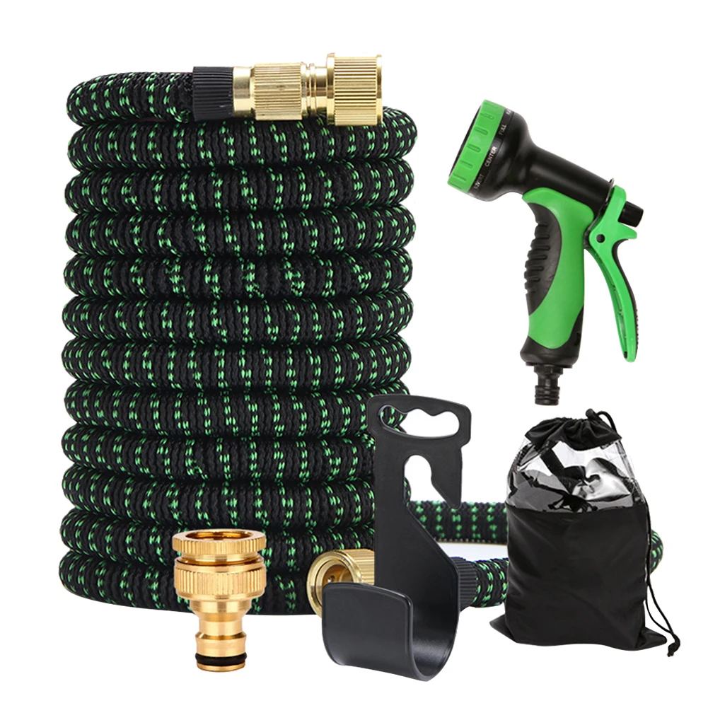 

100ft Lightweight Latex Garden Lawn Hose Pipe for 1/2 inch 3/4 inch Connector Watering Car Wash Irrigation Hoses Pipe Kit