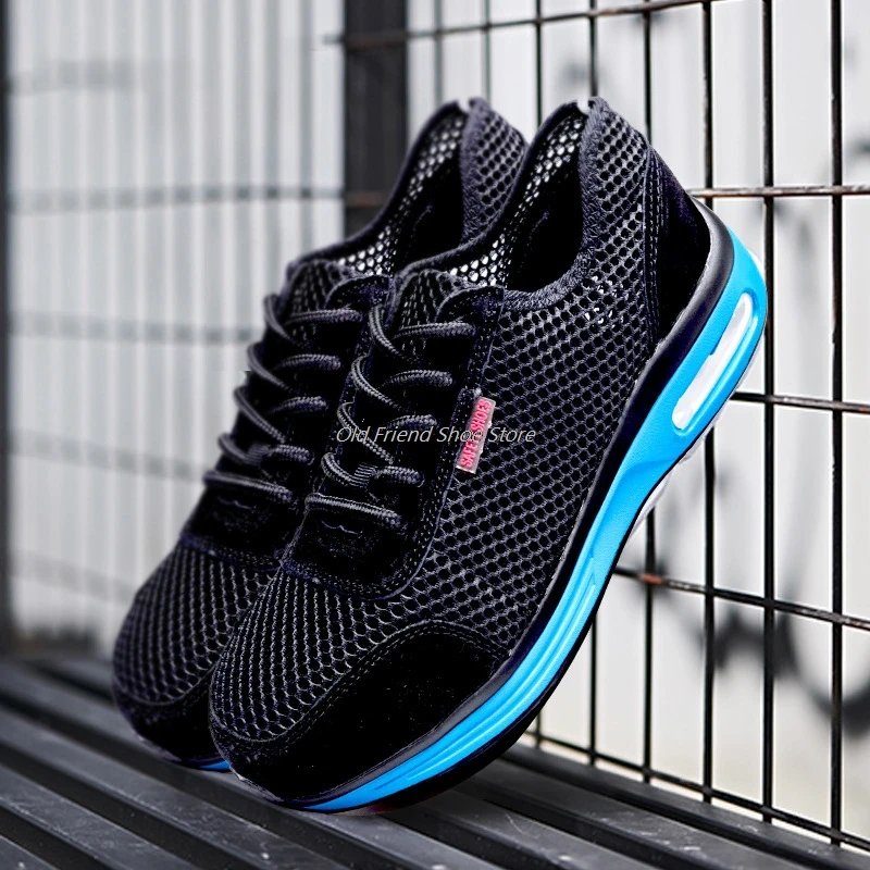 

Breathable Shoes Safety Boots For Men Steel Toe Cap Shoes Anti-Puncture Boot Lightweight Shoe Men's Sneaker Comfortable Footwear