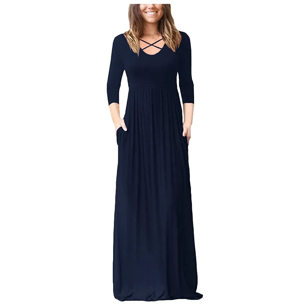 Лидер продаж женское Макси Платье Бохо сексуальное летнее платье с коротким