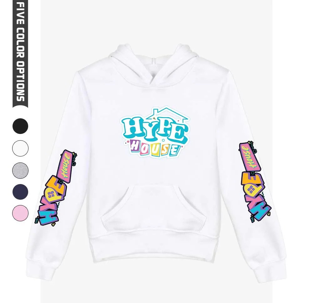 

Children's hoodie The Hype House Sweatshirt Black pullover The Hype House Wild Harajuku Tops Boys And Girls Hoodies