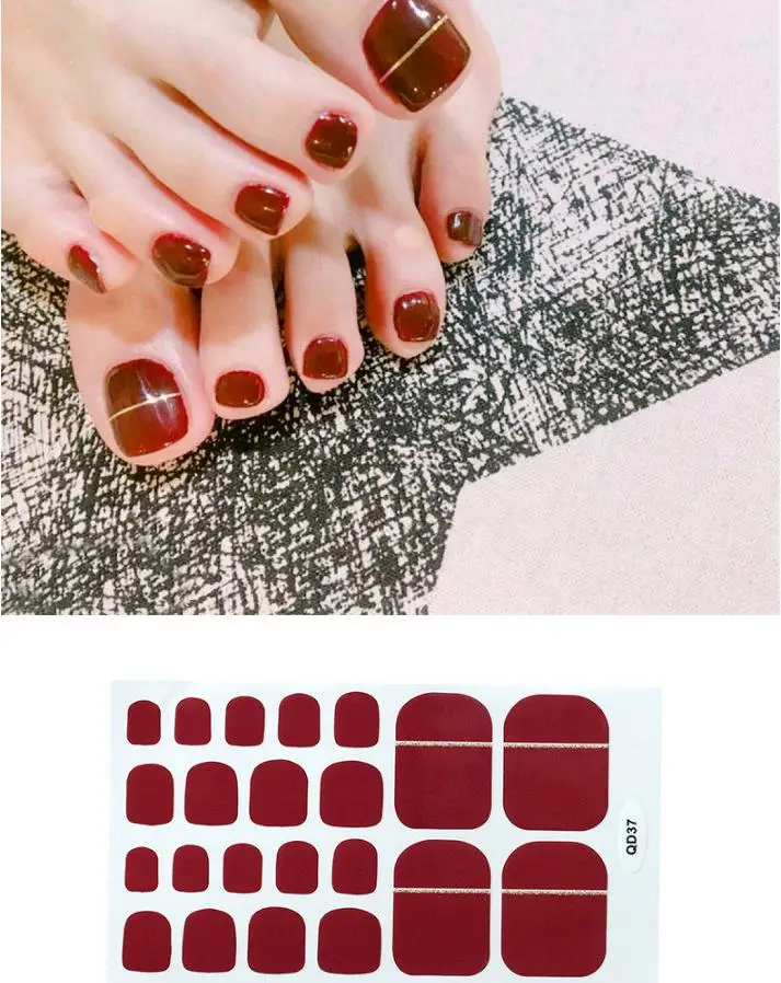 

Новые 22 наконечника/Лист наклейки для ногтей модные наклейки для ногтей QD28-39 для дизайна ногтей