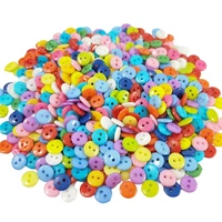 hl 100300600pcs mix color 7mm nylon buttons 2 holes diy scrapbooking kids garment dolls sewing accessories