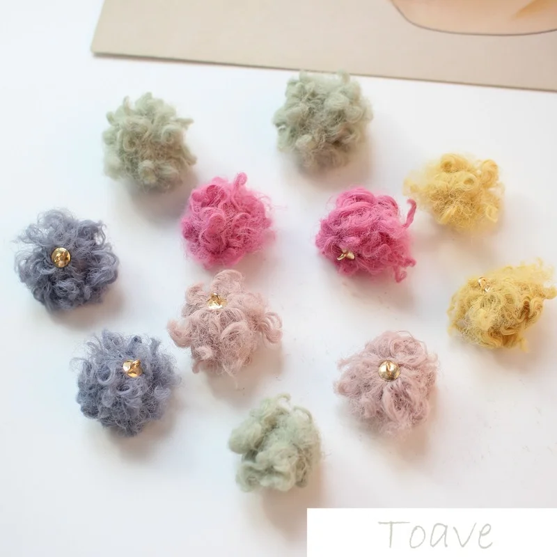 

Autumn and winter wool-like roll cloth buckle pendant diy earring material accessories