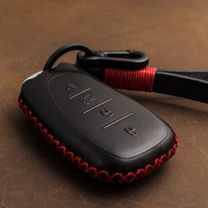 1 Pcs Genuine Leather Car Key Case Key Cover For Chevrolet Chevy Camaro Cruze Malibu Sonic Volt Tracker Smart Remote Key Fob