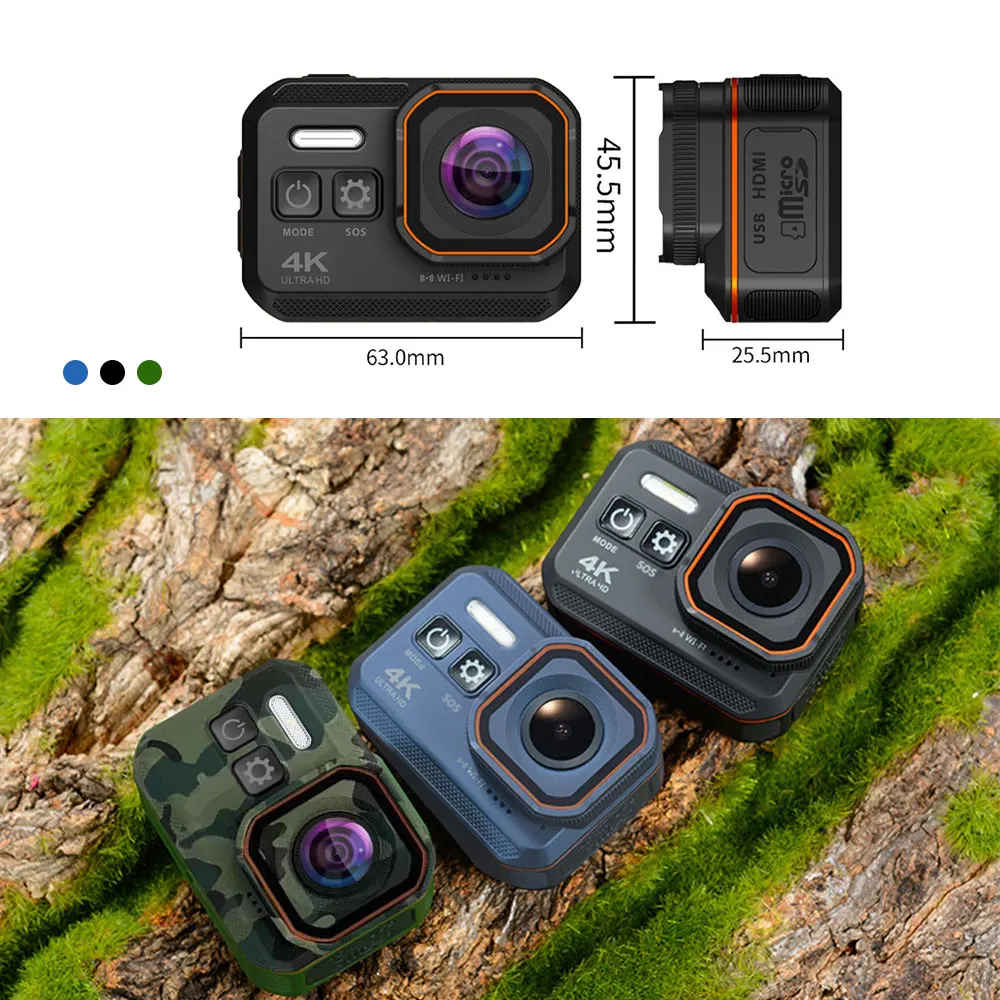 Action Camera 4K HD With Remote Control Screen Waterproof Sport Camera drive recorder 4K Sports Camera Helmet Action Cam Hero 8 images - 6