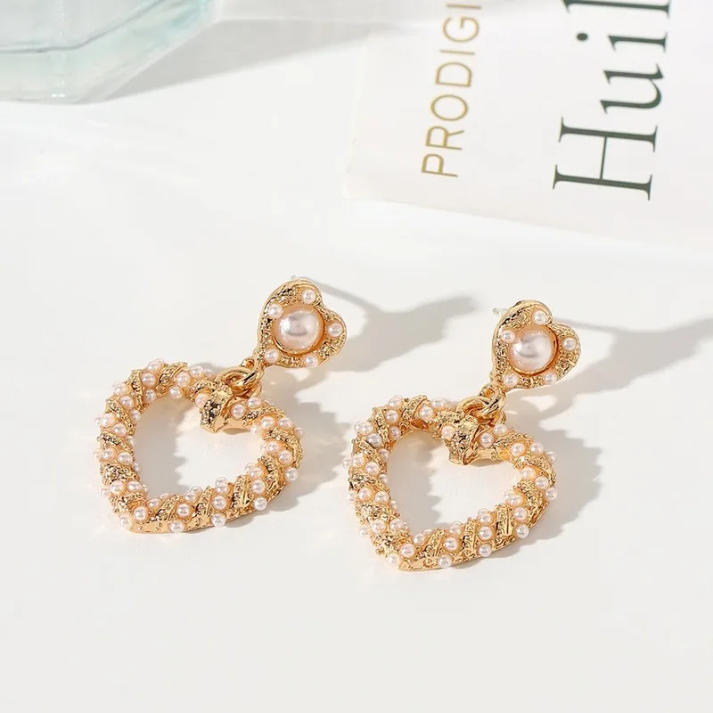 

Luxury Vintage pearl earrings Earrings for Women Girls 2020 New Bijoux Square Dangle Earring Female Party Jewelry Gift Trendy