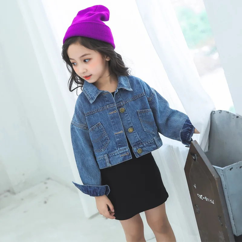 

2020 Big Girl Spring Autumn Clothing Set Denim Jacket+dress,kids Baby Fashion Casual Suits Children Clothes 4-14T