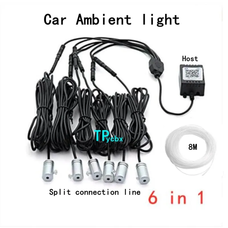 Автомобильная атмосферная лампа s EL неоновая проволосветильник лента RGB