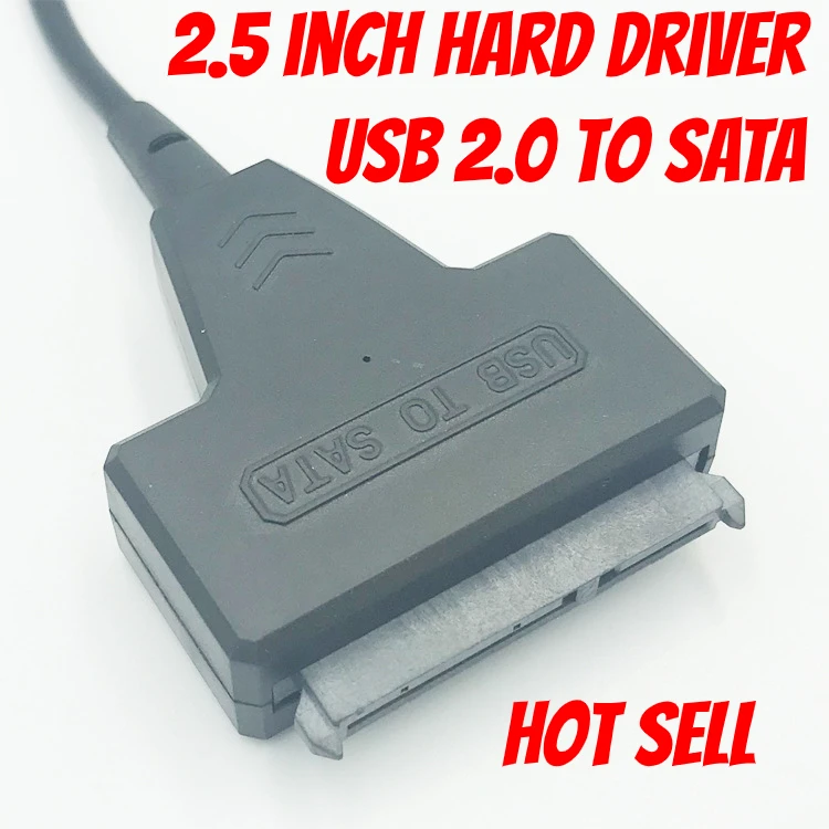 Портативный адаптер USB 2 0 к SATA кабель 5 дюйма для жесткого диска 7 + 15 Кабель HDD/SSD
