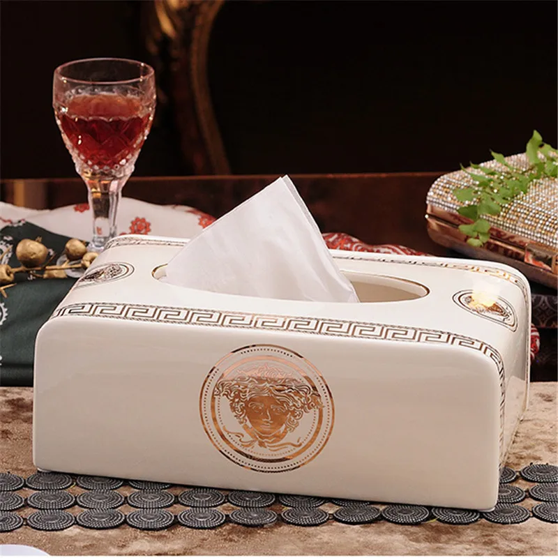 style 1 paper holder Коробка для салфеток керамический держатель для бумаги для ванной комнаты фруктовая чаша Пепельница держатель для салфеток гостиная украшение дома аксессуары для офисного стола - Цвет: style 1 paper holder