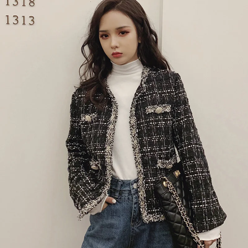 

LANMREM 2021 Autumn Jacket Long-sleeved Black Color V Neck Tassel Office Ladies All Match Korean Style Coat PB644
