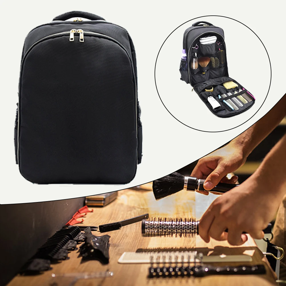 

Cosmetic Organizer Multifunction With Pocket Storage Salon Carrying Stylist Barber Backpack Large Capacity Hairdressing Tool Bag