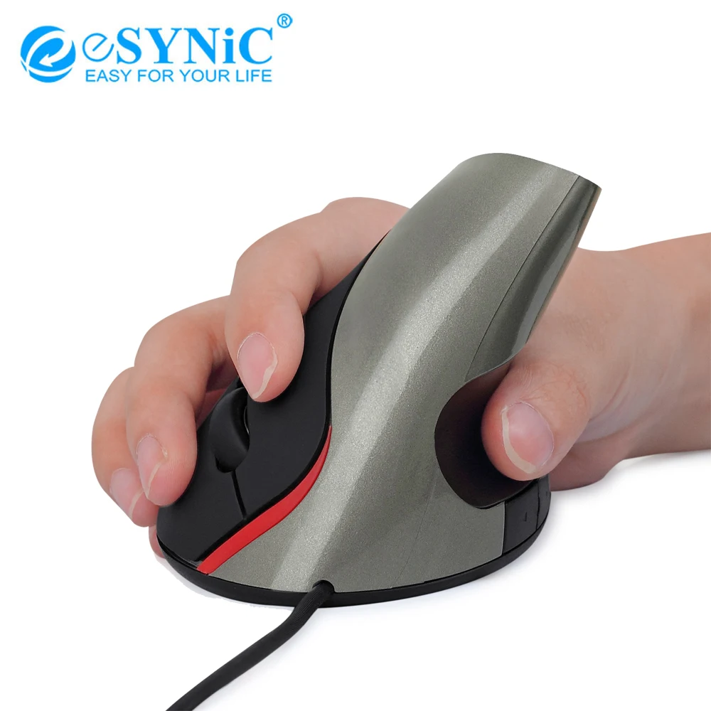 

eSYNiC Vertical Mouse Full Function Mouse 1000DPI For Ergonomic Design With 4 Buttons And 1 Scroll Wheel For PC