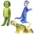 Новый костюм трицератопса для мальчиков, детский костюм с надписью «Little T-Rex», карнавальный комбинезон с динозаврами, костюмы на Хэллоуин, рождественские костюмы для детей - изображение