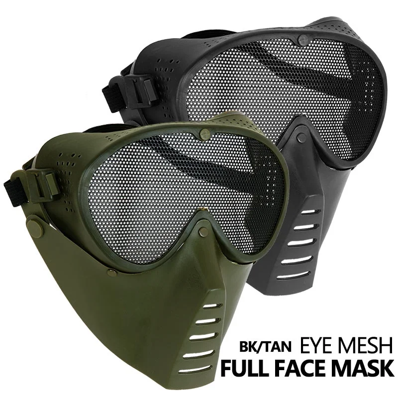 

Airsoft Full Face Paintball Mask Metal Steel Mesh Protective Mask Cosplay Hunting Shooting Wargame Military Army Tactical Masks