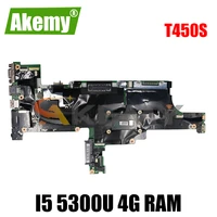 akemy aimt1 nm a301 for lenovo thinkpad t450s laptop motherboard cpu i5 5300u 4g ram fru 00ht748 00ht744 00ht746