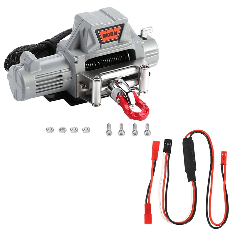 

Steel Wire Automatic Simulated Winch with CH3 Control Line Panel for 1/10 RC Crawler Car Axial SCX10 Traxxas TRX4