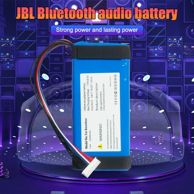 Беспроводной Сменный аккумулятор для динамика JBL Boombox Bluetooth 7 4 В 25000 мАч GSP0931134 01