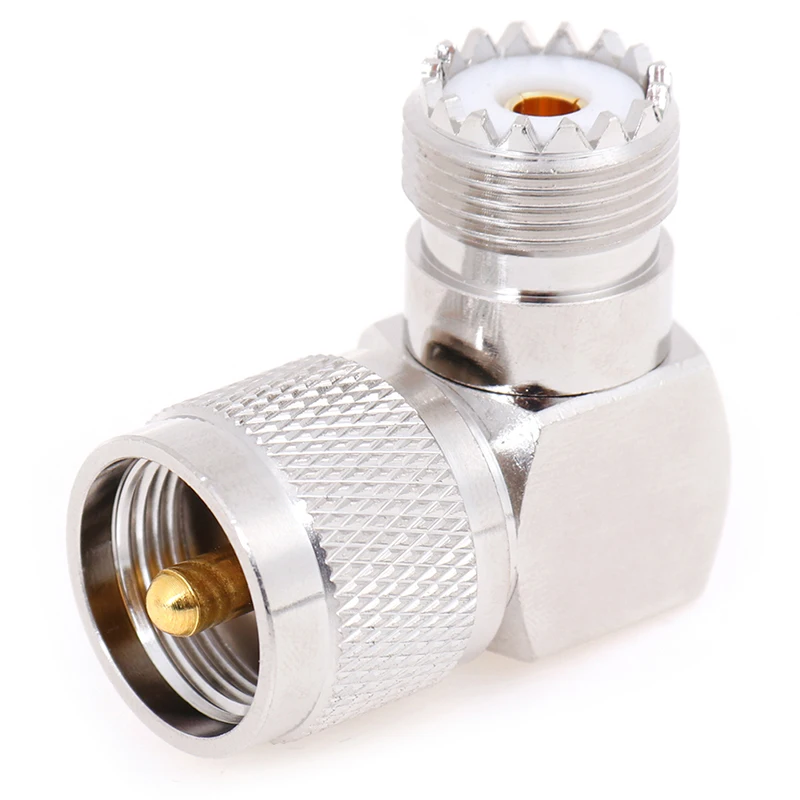 1pc UHF SO-239 Female To PL-259 Male Right Angle 90 Degree RF Connector High Quality | Обустройство дома