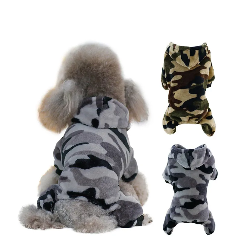 

Pet Dog Clothes Autumn winter Camouflage Fleece Pet Dogs Jumpsuits & Rompers Coats Hoodies Dog Clothes For Small Medium Dogs