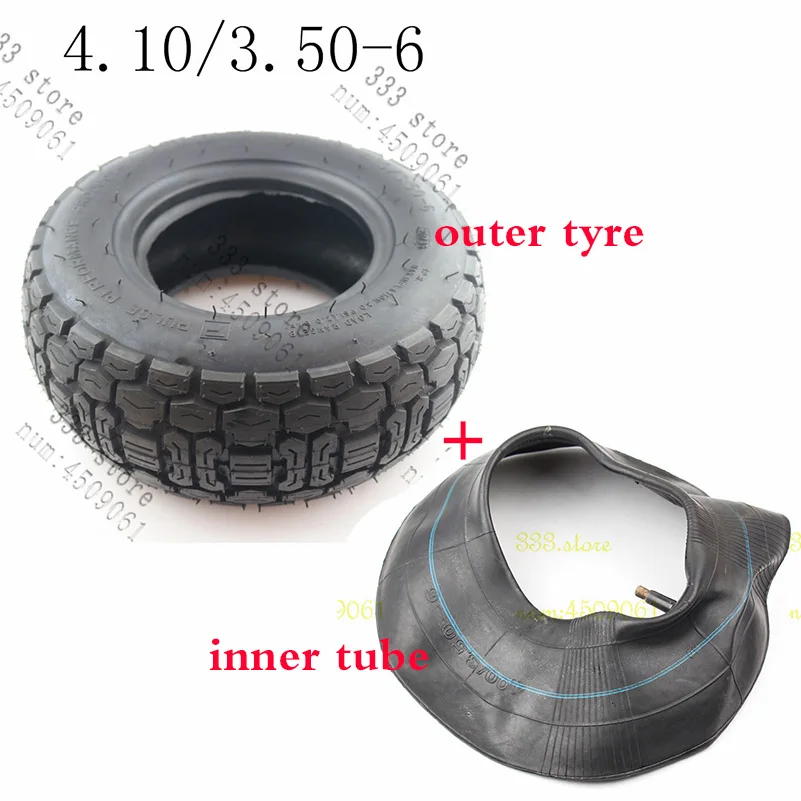 inner and outer tire 4,10/3,50-6 шины внутренняя труба шины ATV хороший скутер шины " газонокосилка/снег и грязь шины бренд шины для 6*3,25 обод колеса - Цвет: inner and outer tire