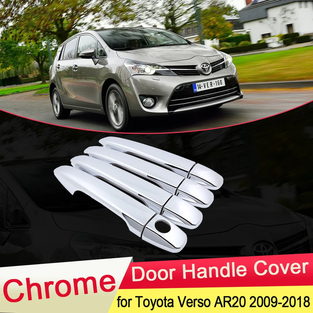Для Toyota Verso 20 AR20 2009 ~ 2018 хромированная крышка для дверных ручек набор отделки