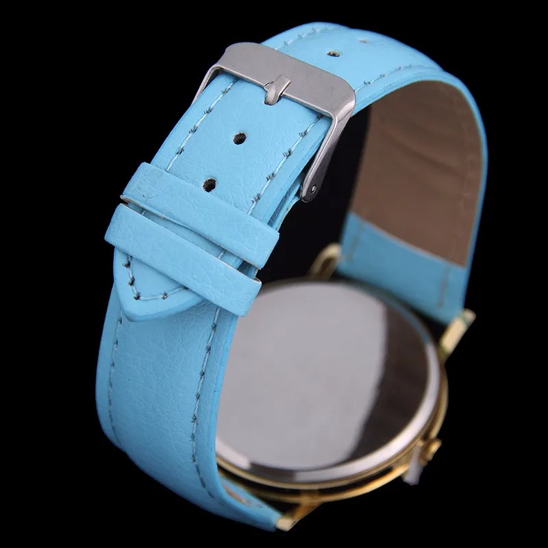 Новинка GENEVA кварцевые часы для студентов женские модные кожаные красочные с