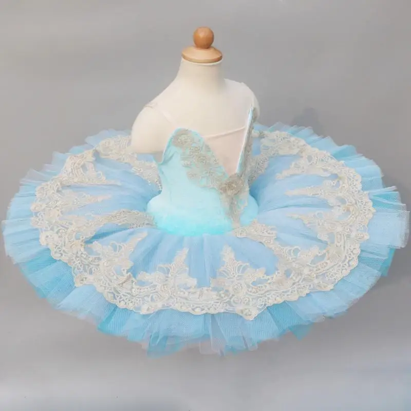 Профессиональная балетная туту для девочек, детей и взрослых женщин в костюме Лебединого озера синего цвета с пышной юбкой для сценических выступлений.