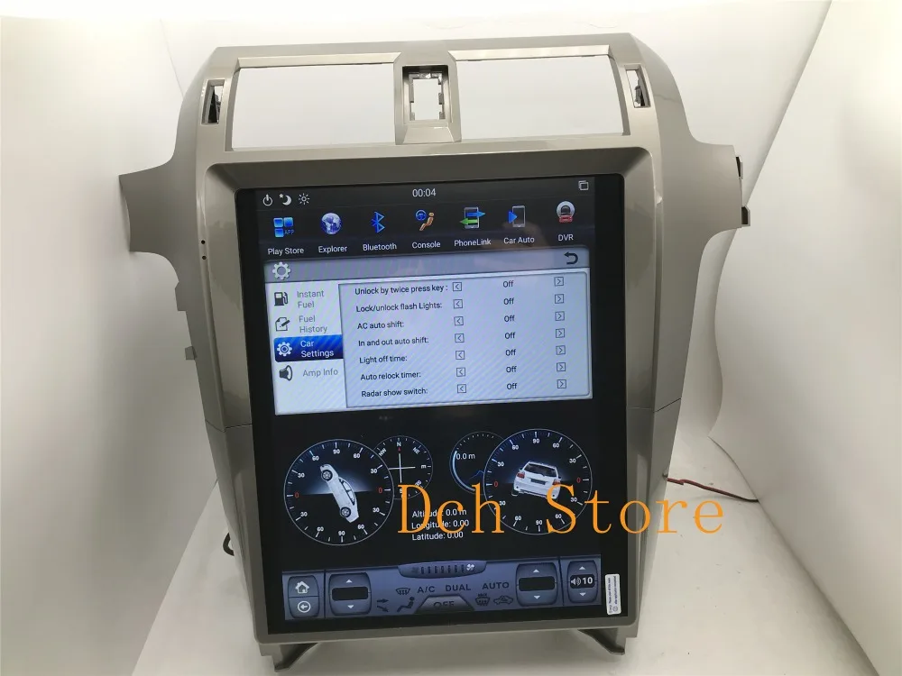 15 дюймов tesla стиль Android 8,1 PX6 автомобильный DVD gps навигация для lexus GX GX400 GX460 радио Поддержка 360