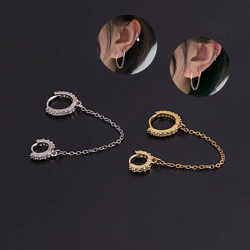 

1PC New Design Fashion Small Hoop CZ Conch Cartilage Helix Nose Ring Piercing Earring Ear Piercing Jewelry