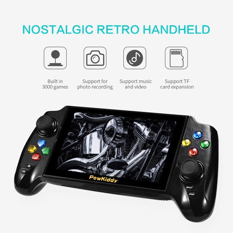 Консоли для видеоигр портативные 5 1 дюймов 3000 ретро-игр в 64 ГБ цветной ЖК-дисплей