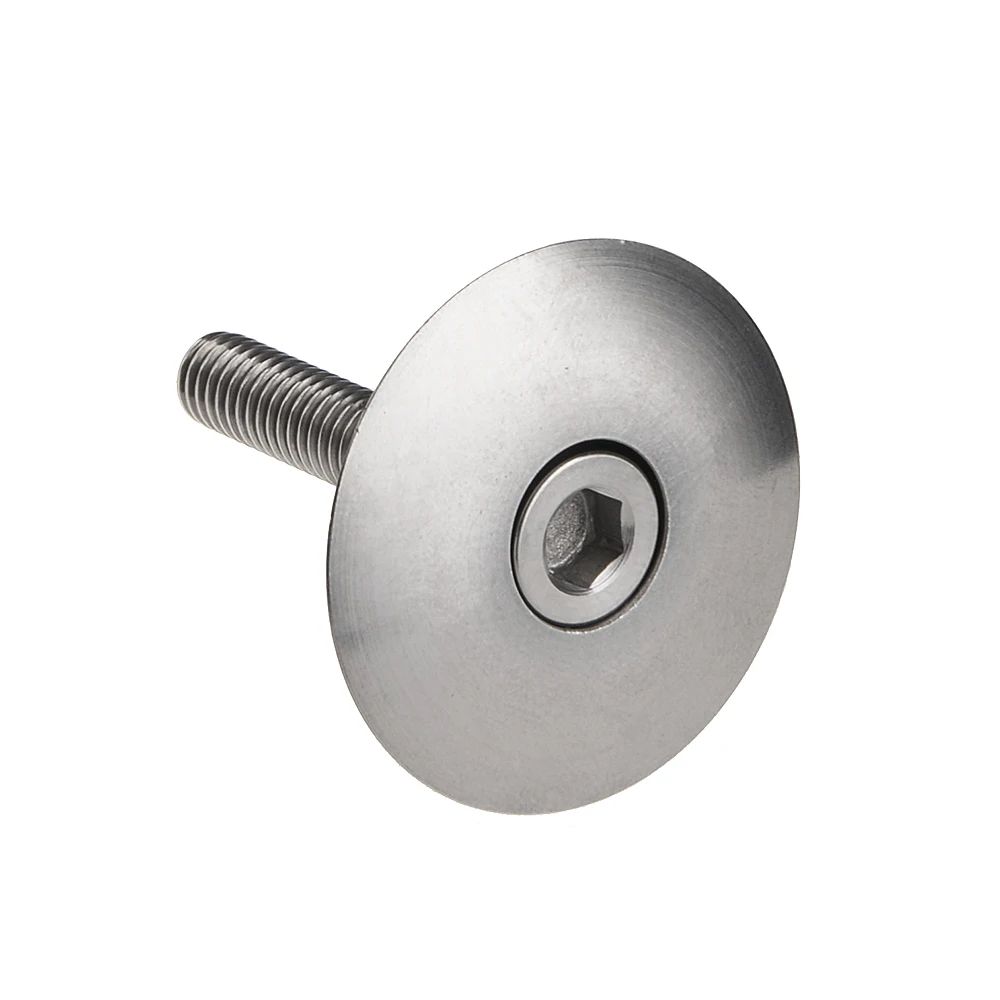 Серебристый Wanyifa 1 1/" титана гарнитура верхняя крышка с болтом M6x35mm - Цвет: Серебристый