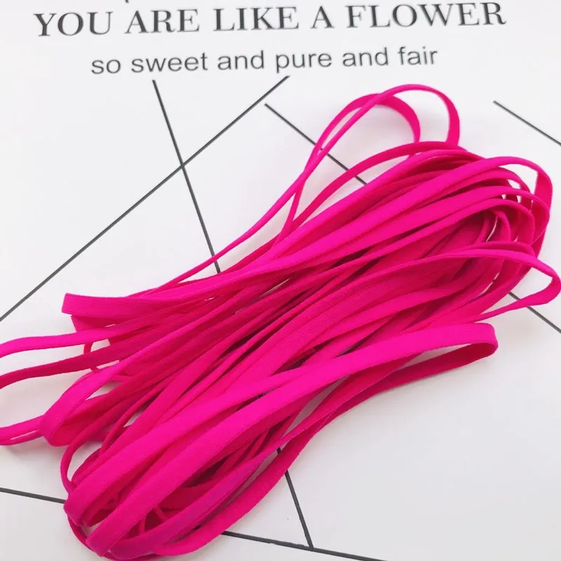 High quality 1/2/5kg/lot 4.5mm soft Flat Mask ear strap Hair band Elastic Band Rubber Rope Underwear Bra Shoulder DIY Sewing |