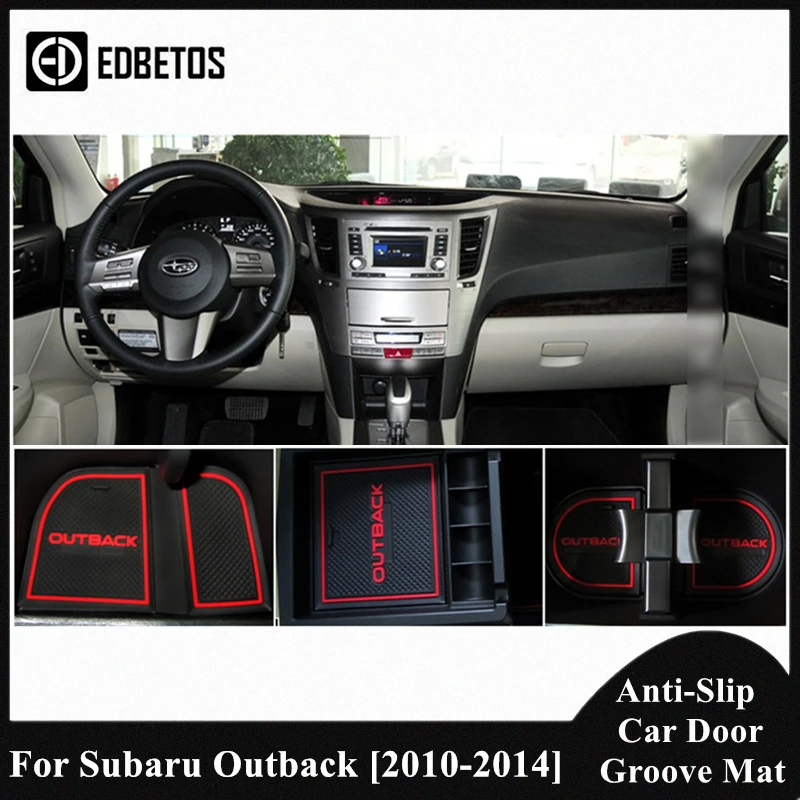 For Subaru Outback 2010 2011 2012 2013 2014 Anti-Slip Dirty Door Groove Mat Interior Car Accessories |