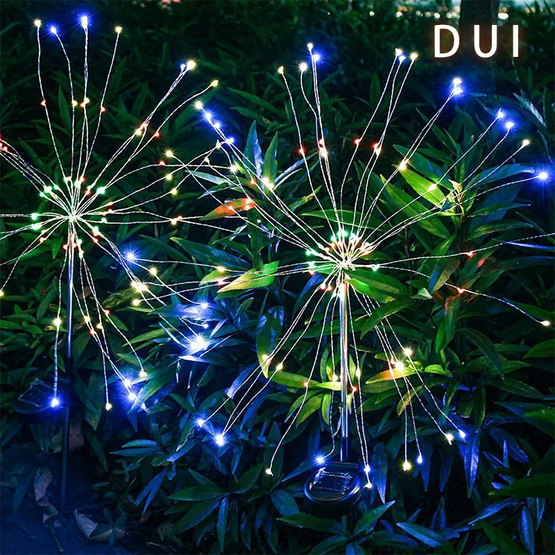 DUI Солнечный наземный фейерверк Одуванчик струна Открытый водонепроницаемый
