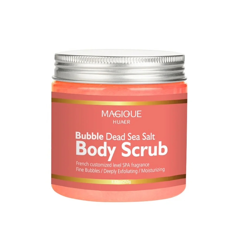 

LUXSIMEL Natural Organic Vegan Fine Bubbles Deeply Exfoliating Brown Coffee Pink Dead Sea Salt Hydrating Body Scrub