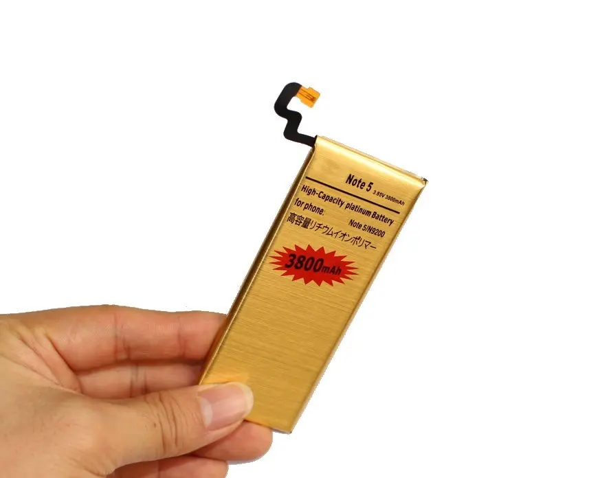 10 шт./лот EB-BN920ABE 3800mAh Золотой Батарея для телефона Samsung Galaxy Note 5 N9200 Примечание N920 N920A