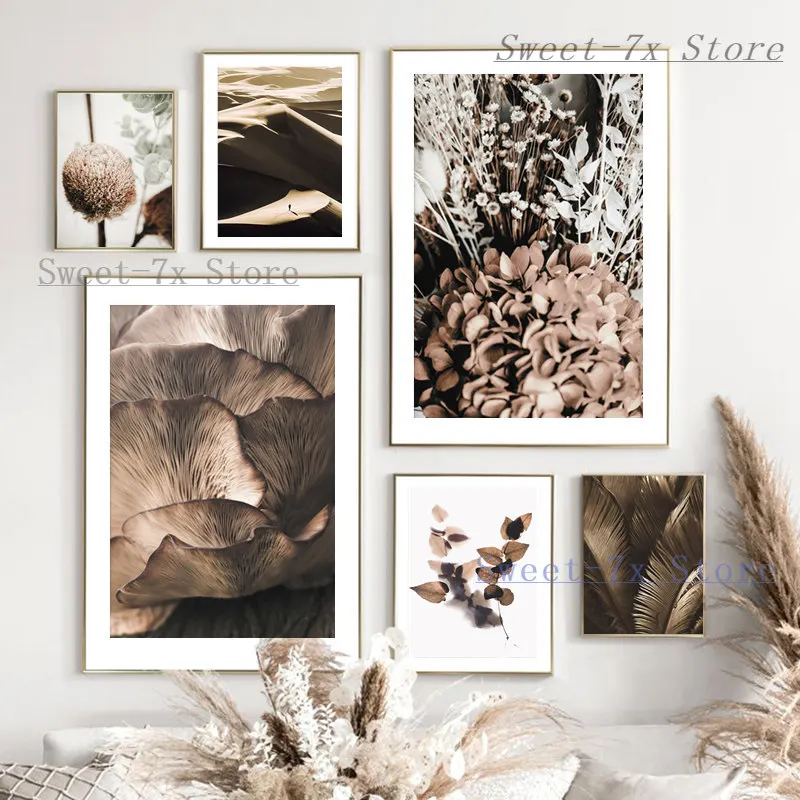 

Flower Leaf Beach Scenery Modern Canvas Painting Art Nordic Posters and Prints Wall Pictures for Living Room Decor Frameless