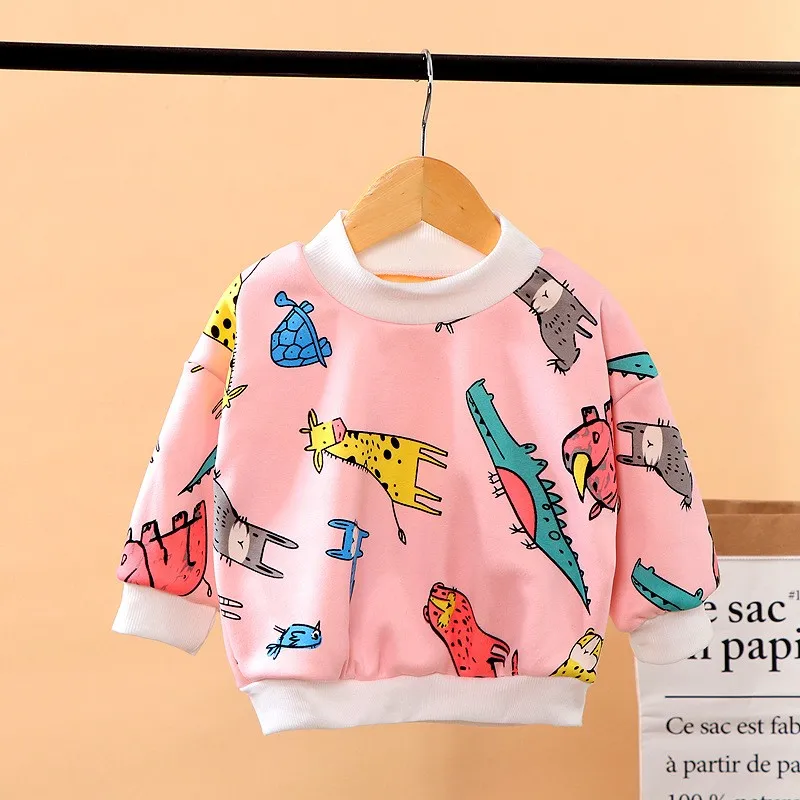 Осенне зимняя детская одежда детский бархатный плотный свитер унисекс с