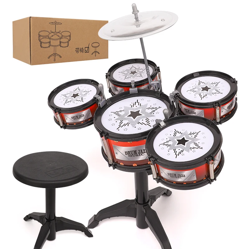 

Children Drum Set Junior Kids SimulatioDrums Kit Jazz Drums Percussion Musical Instrument Wisdom Development Toys For Kid Gifts