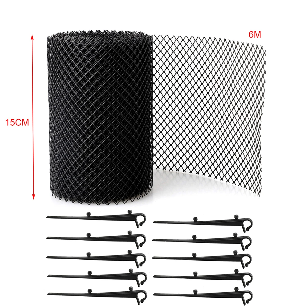 

6"/7" Gutter Guard Mesh Gutter Guard with 10 Stakes to Protect from Leaves Debris Clogging Gutter Downspout Drain Gutter Guard
