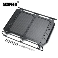 axspeed metal luggage carrier roof rack with carbon fiber board for traxxas trx4 trx 6 g63 110 rc crawler car upgrade part
