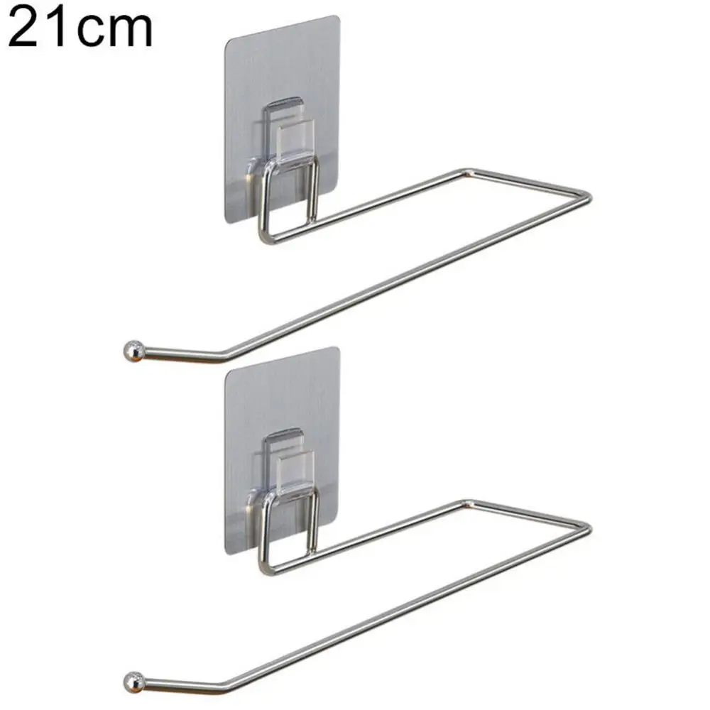

2Pcs Kitchen Bathroom Paper Roll Holder Hanger Towel Duster Cloth Storage Rack