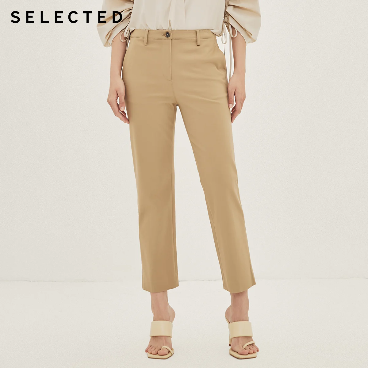 

SELECTED Winter Women'S Business Casual Straight-Leg Commuter Pants S|420114506