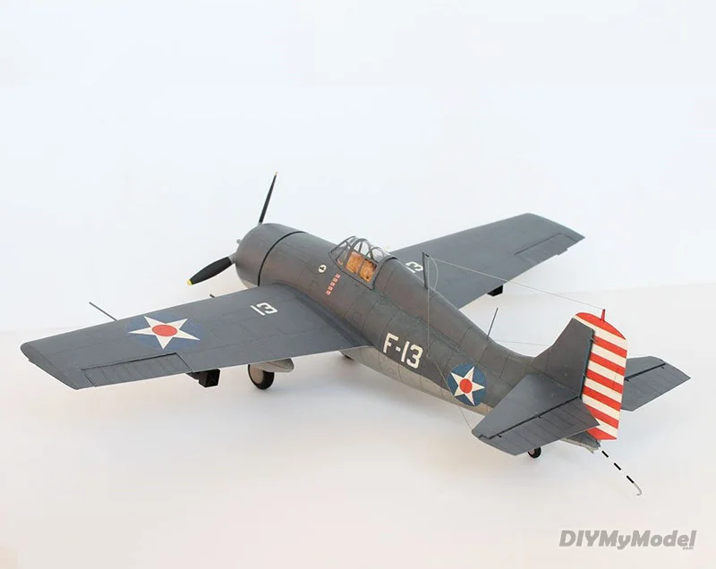 

DIYMyModeI1:33 масштаб Grumman F4F дикая кошка истребитель DIY Ручная работа Бумажная модель Набор пазлов игрушка ручной работы DIY