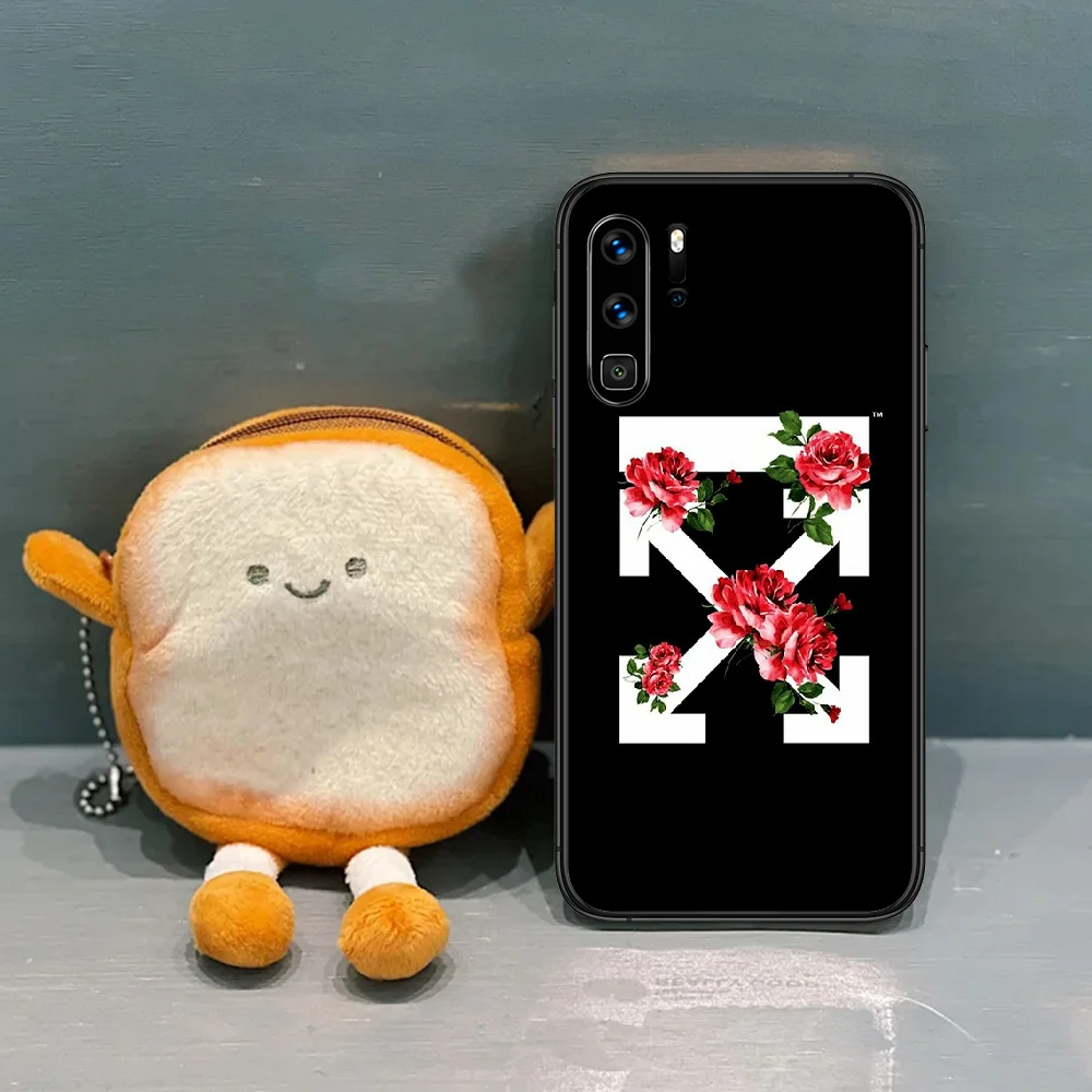 

Fashion Brand Off Rose Phone Case For Huawei P Mate 10 20 30 40 Lite Pro smart 2019 nova 5t 8 black Coque Soft Waterproof Tpu