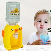 mini water dispenser with water bucket cute duck shape simulation drinking fountain cartoon animal kitchen toy for kids gift